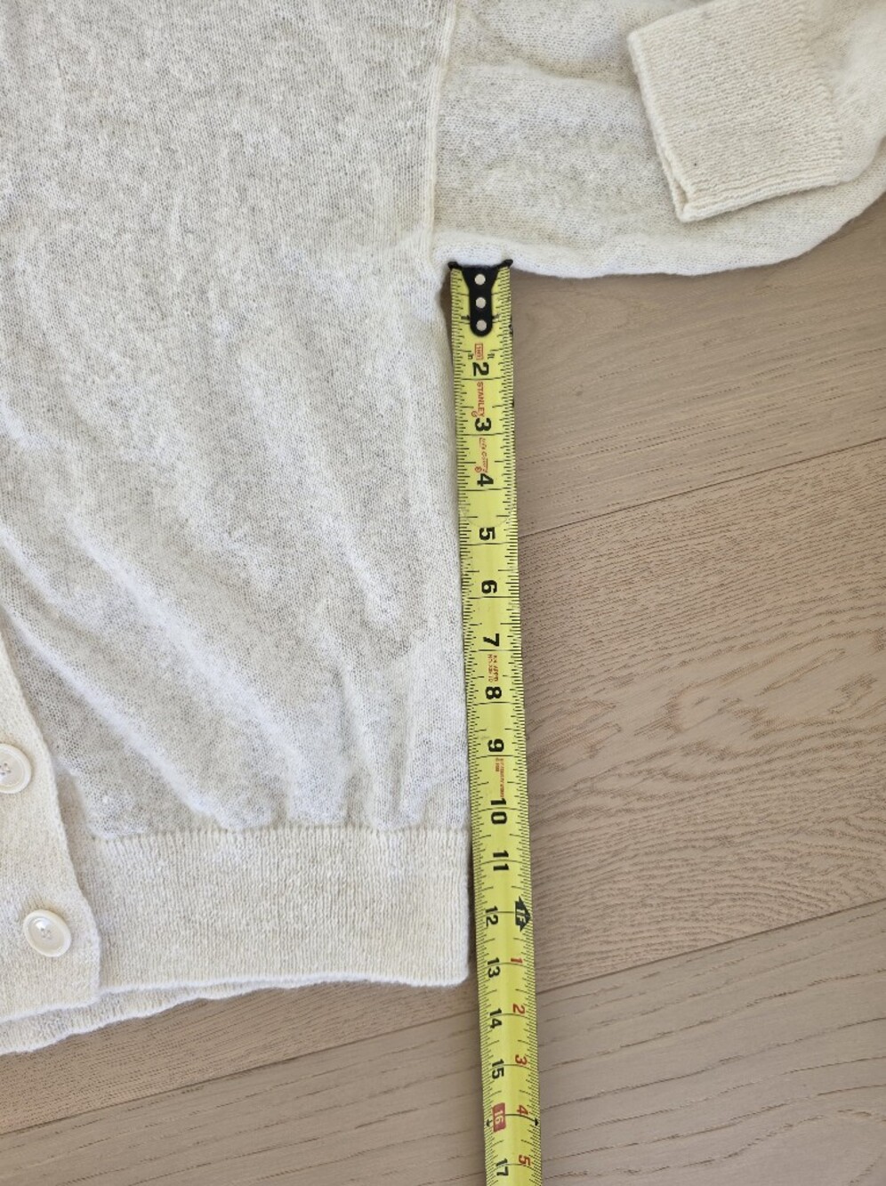 HUGO BOSS Foleda Mohair Cardigan Cream Small NWT - Picture 9 of 14